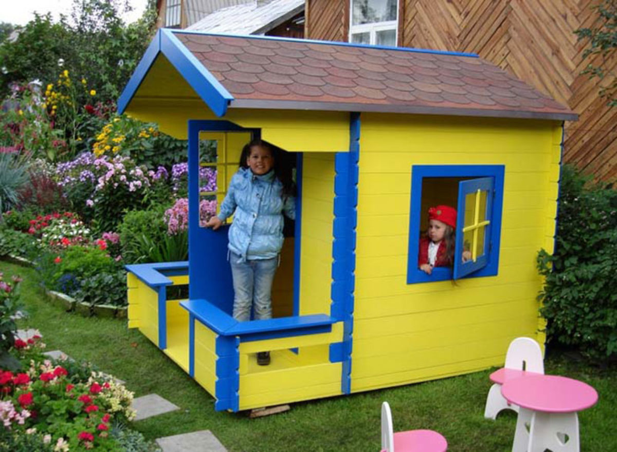 Детский домик для дачи своими руками: фото, проекты